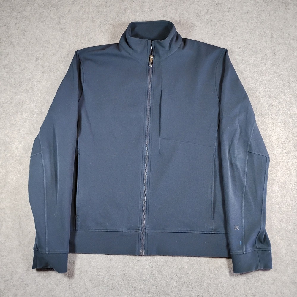 Lululemon Mens Full Zip Sojourn Athletic Track Jacket Navy Blue Size L LM4616S